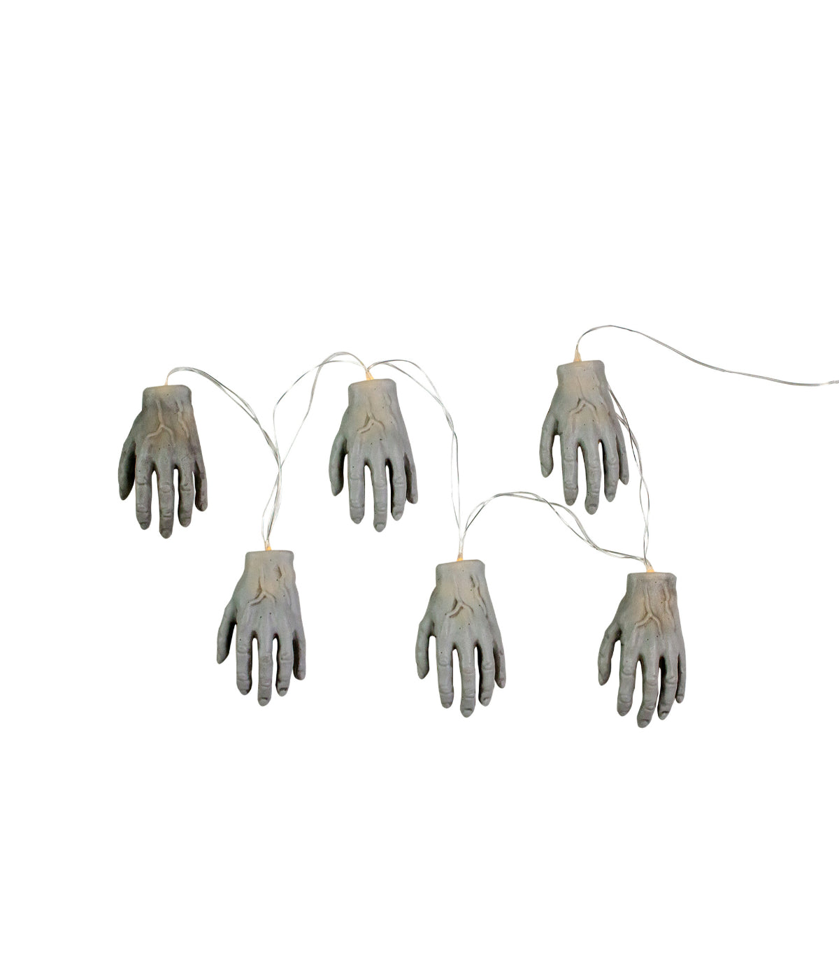  Zombie Hands Halloween Light 6-Count Set - Gray - Bonton