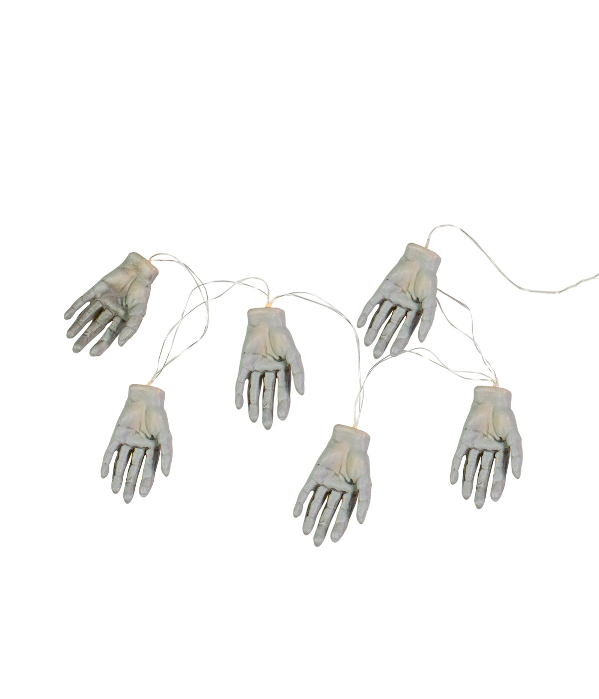  Zombie Hands Halloween Light 6-Count Set - Gray - Bonton