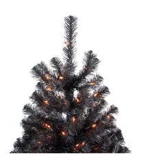 Pre-Lit Black Noble Spruce Artificial Halloween Tree