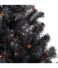 Pre-Lit Black Noble Spruce Artificial Halloween Tree