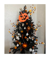 Pre-Lit Black Noble Spruce Artificial Halloween Tree