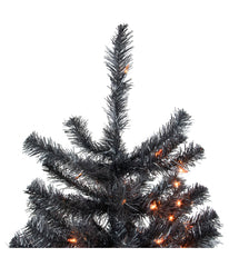 Pre-Lit Black Noble Spruce Artificial Halloween Tree