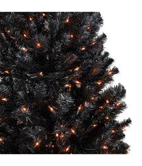 Pre-Lit Black Noble Spruce Artificial Halloween Tree