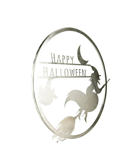 Flying Witch Happy Halloween Wall Sign