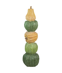 Five Tiered Stacked Pumpkins Thanksgiving Decor Orange