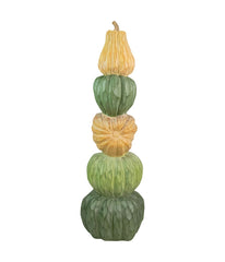 Five Tiered Stacked Pumpkins Thanksgiving Decor Orange