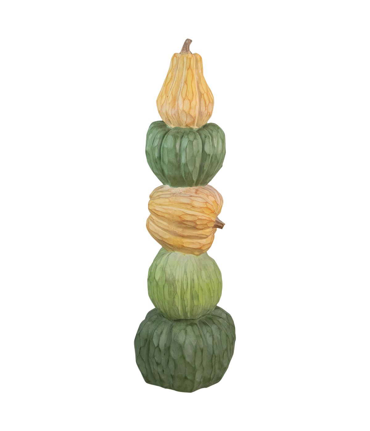  NorthLight Five Tiered Stacked Pumpkins Thanksgiving Decor Orange - Orange - Bonton