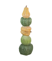 Five Tiered Stacked Pumpkins Thanksgiving Decor Orange