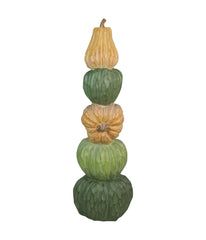 Five Tiered Stacked Pumpkins Thanksgiving Decor Orange