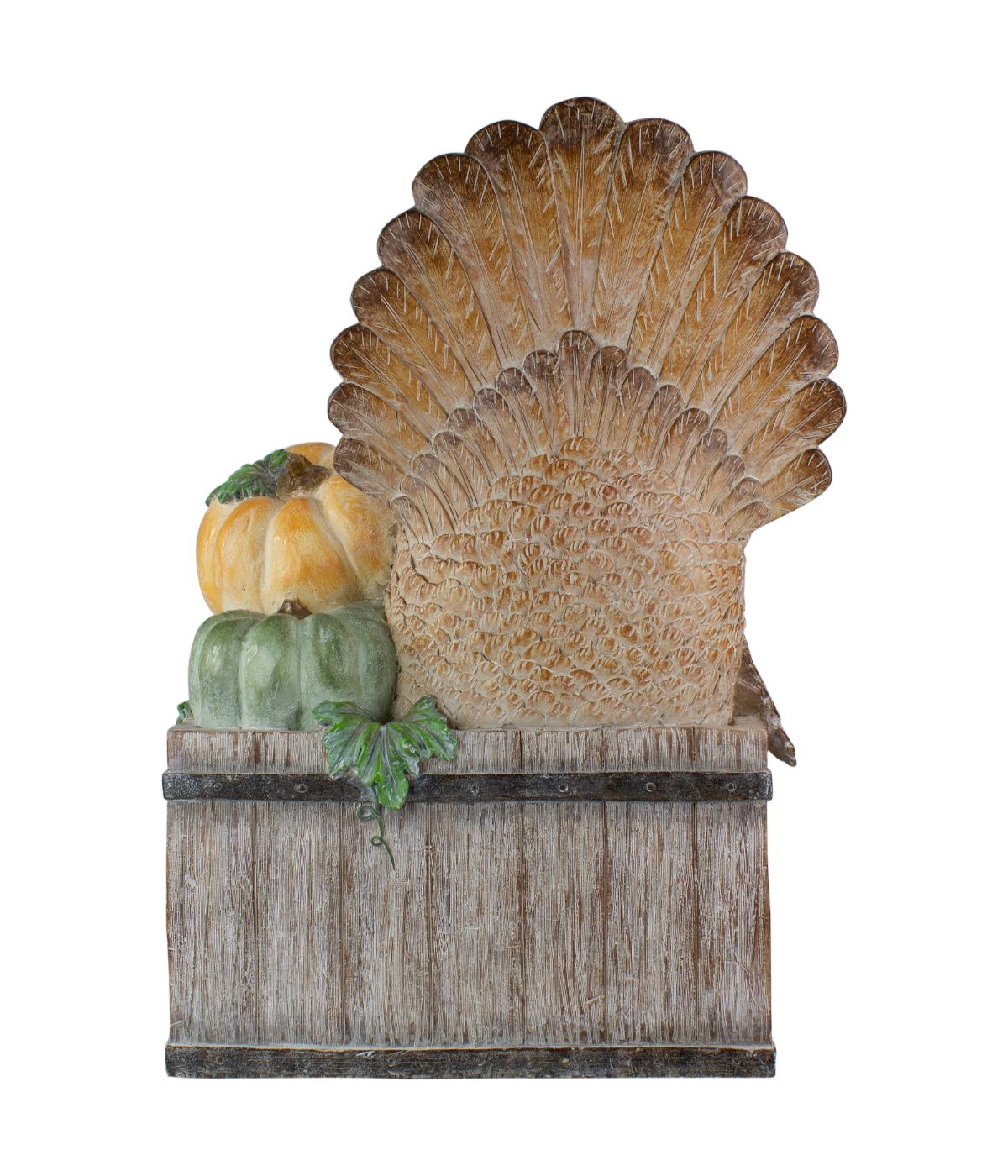  Turkey and Pumpkins 'Happy Thanksgiving' Decoration Orange - Orange - Bonton