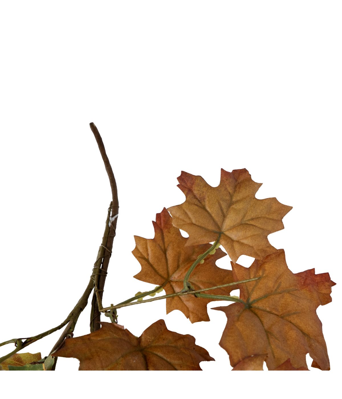  Maple Leaves and Berries Artificial Fall Harvest Garland Unlit Brown - Brown - Bonton