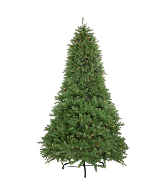 Rockwood Pine Artificial Christmas Tree with Pre-Lit Multi Lights, 9'