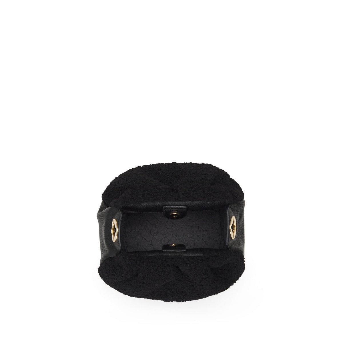  Oryany Selena Eco Fur Bucket - Medium Crossbody - Black - Bonton