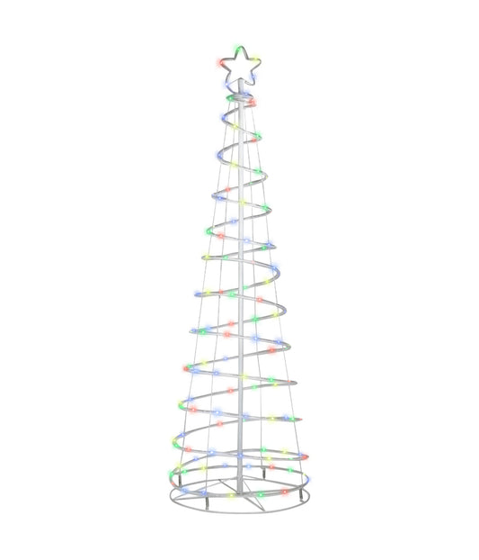 LED Color Changing Multiple Function Outdoor Spiral Christmas Tree, 6'