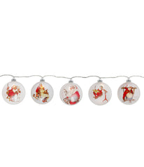 Norman Rockwell Christmas Disc Lights Set of 5