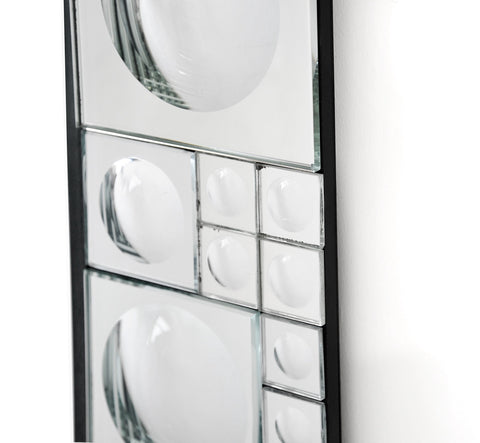 Bubbles Geometric Beveled Accent Mirror