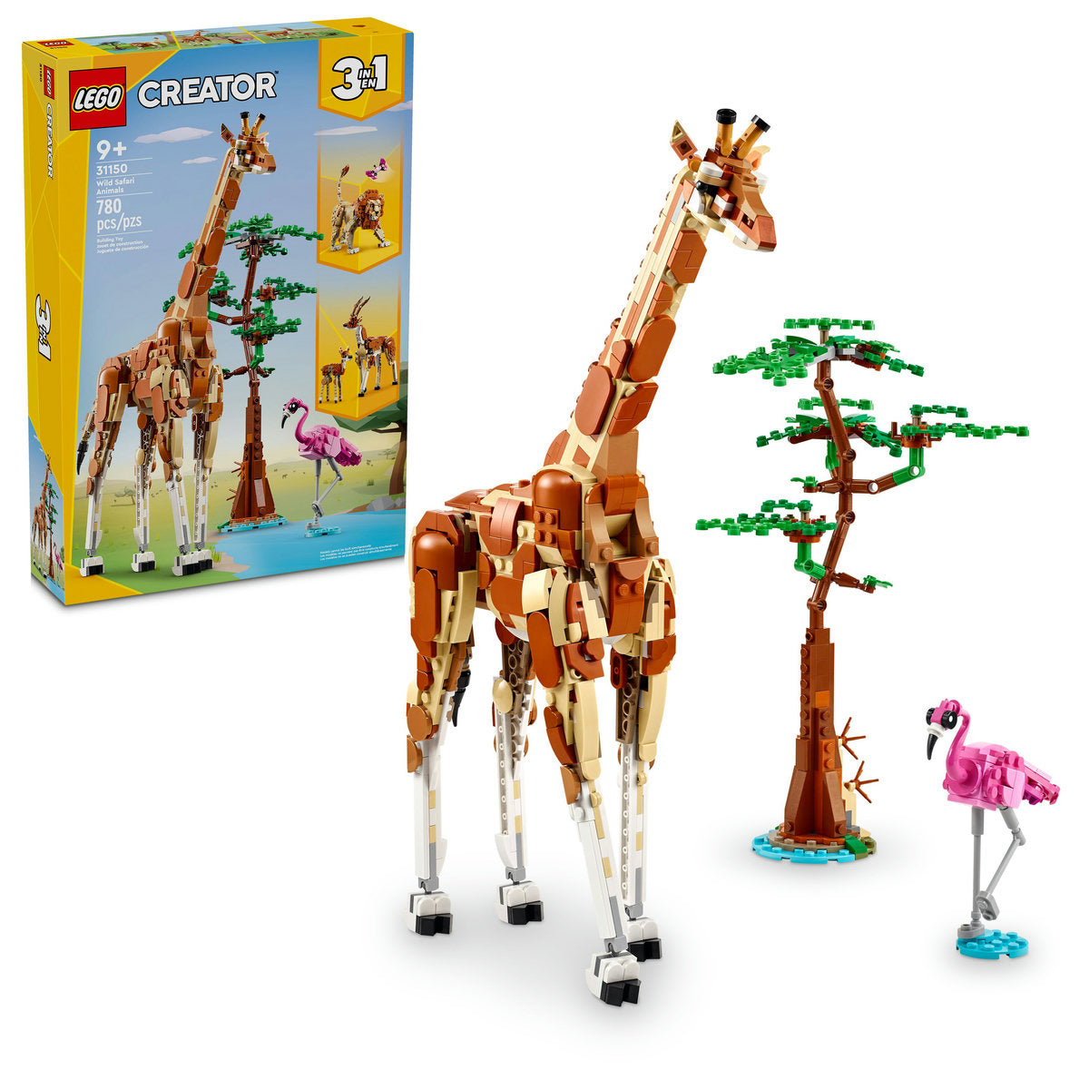  LEGO LEGO® Creator Wild Safari Animals 3in1 Set 31150 - Nature and Animals - Bonton