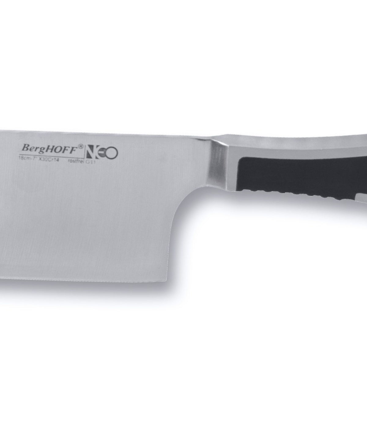  BergHOFF Neo Stainless Steel Santoku Knife - Black, Silver - Bonton