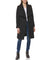 Long Wool Blend Coat With Tie Black