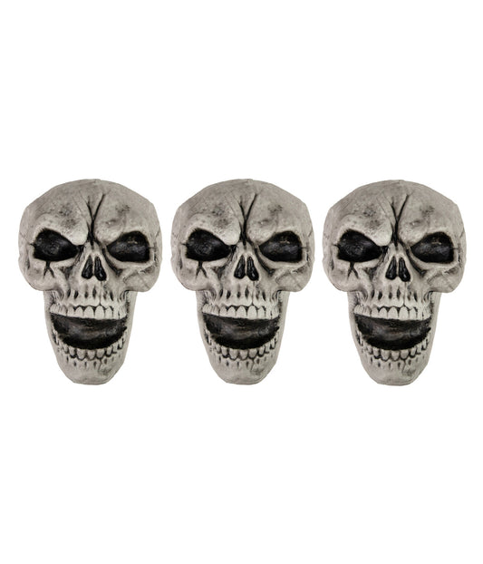 Skull Stakes Outdoor Yard Halloween Decorations Set of 3