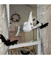 Ghoulish Ghost 3-D Halloween Window Decoration