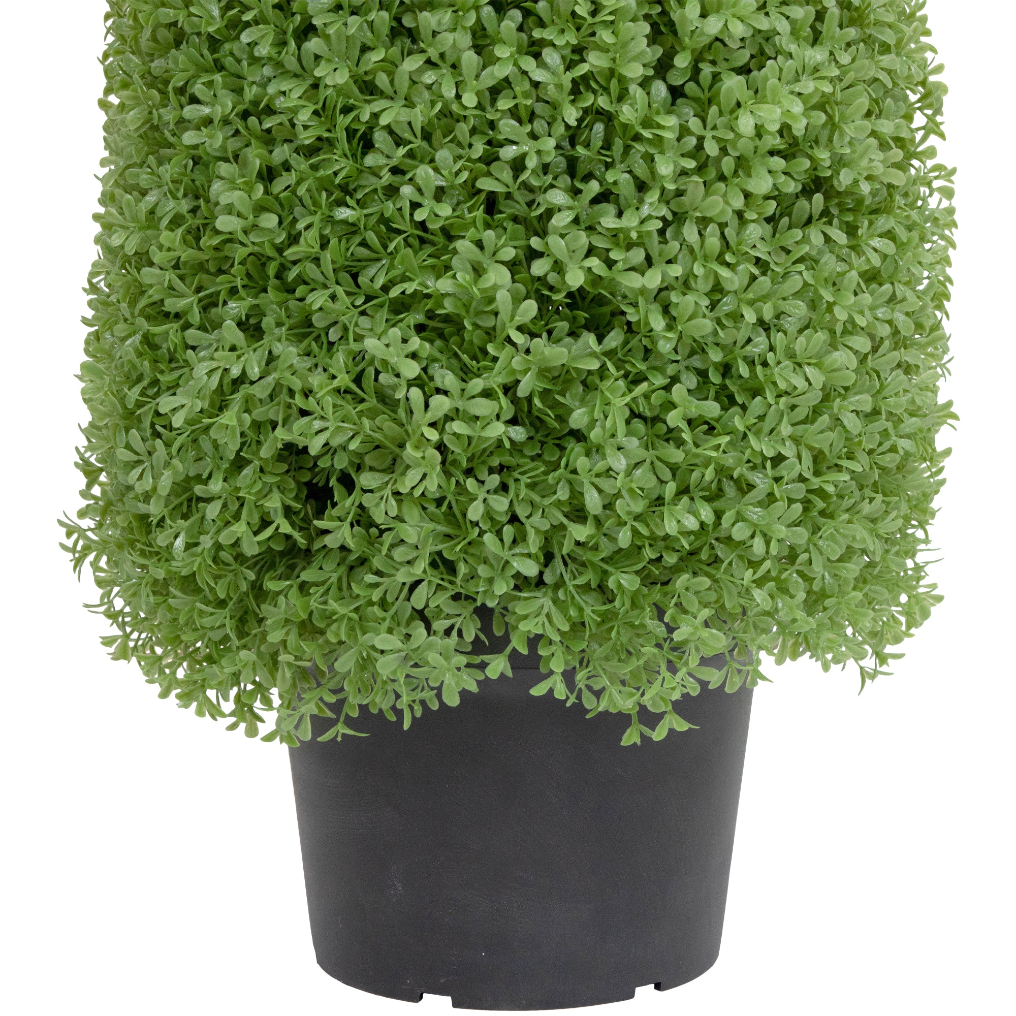  4' Artificial Boxwood Cone Topiary Tree with Round Pot Unlit - Green - Bonton