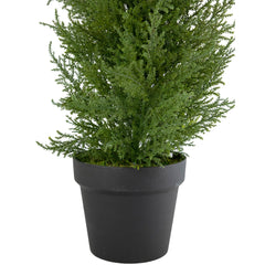 3' Artificial Cedar Pine Petite Arborvitae Tree in Round Pot Unlit