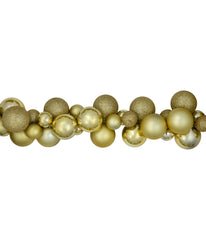 Shatterproof Ball Vegas Gold 3-Finish Christmas Garland, 6'