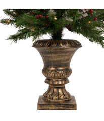 Frosted Verona Berry Pine Artificial Christmas Pre-Lit Entryway 5 Piece Set