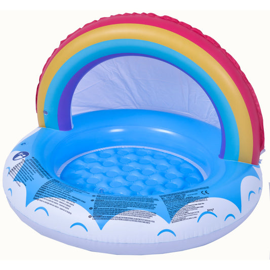 37" Inflatable Rainbow Canopy Baby Swimming Pool