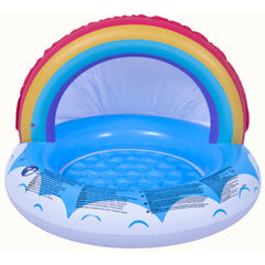 37" Inflatable Rainbow Canopy Baby Swimming Pool