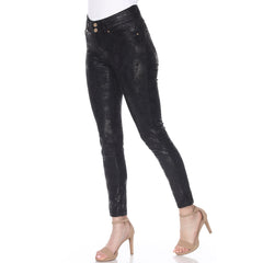 Faux Suede Snake Print Pants