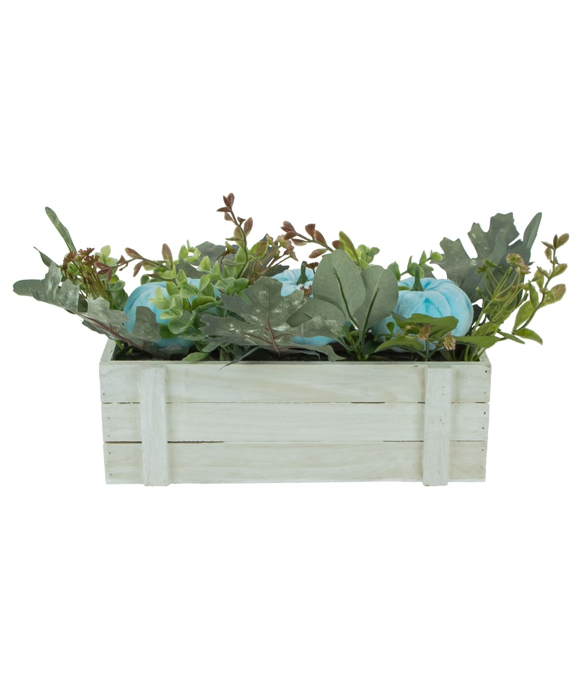  Box of Foliage and Pumpkins Thanksgiving Decoration Blue - Blue - Bonton