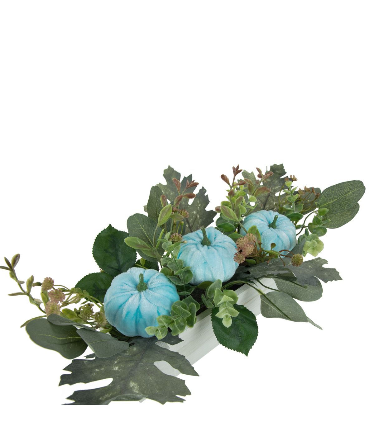  Box of Foliage and Pumpkins Thanksgiving Decoration Blue - Blue - Bonton