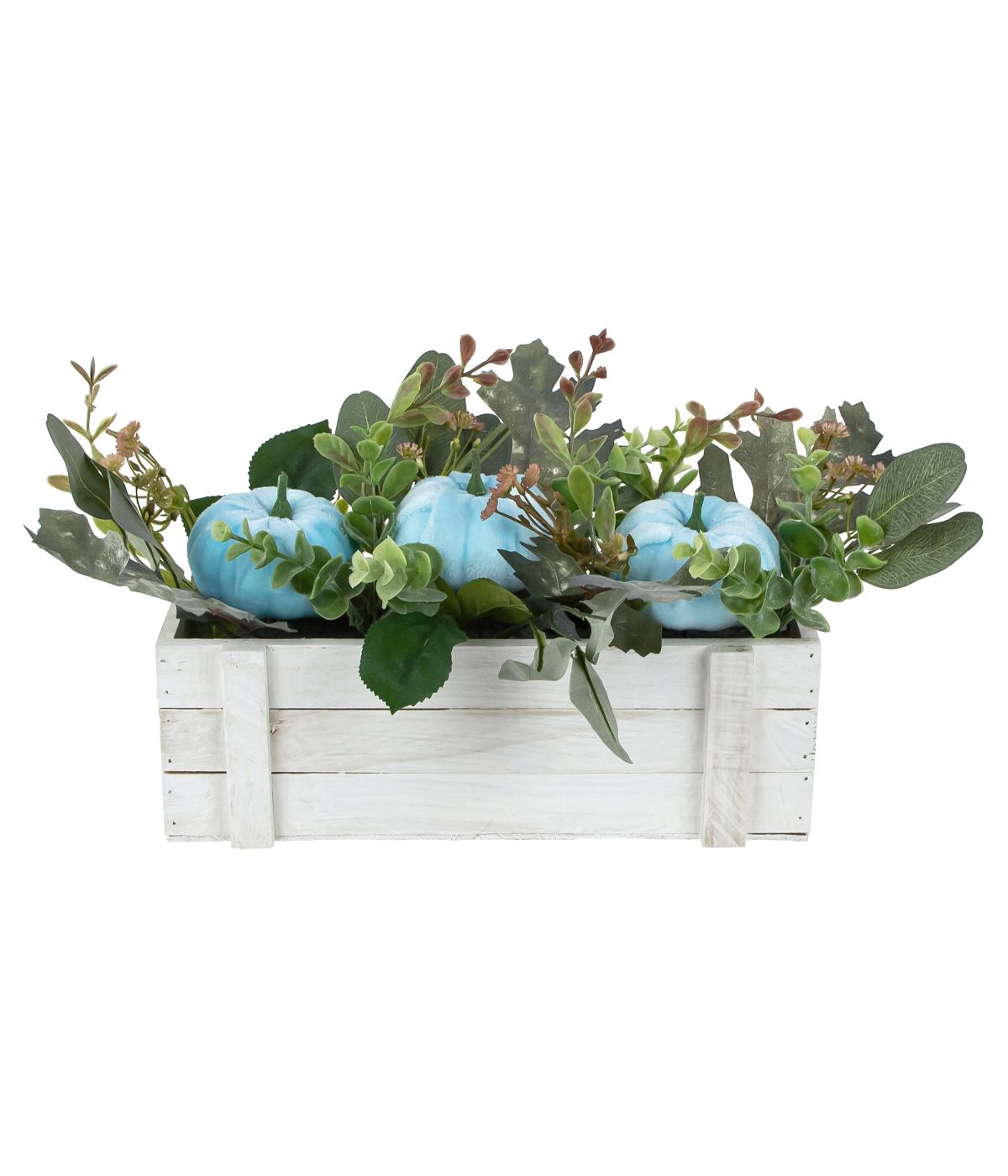  Box of Foliage and Pumpkins Thanksgiving Decoration Blue - Blue - Bonton