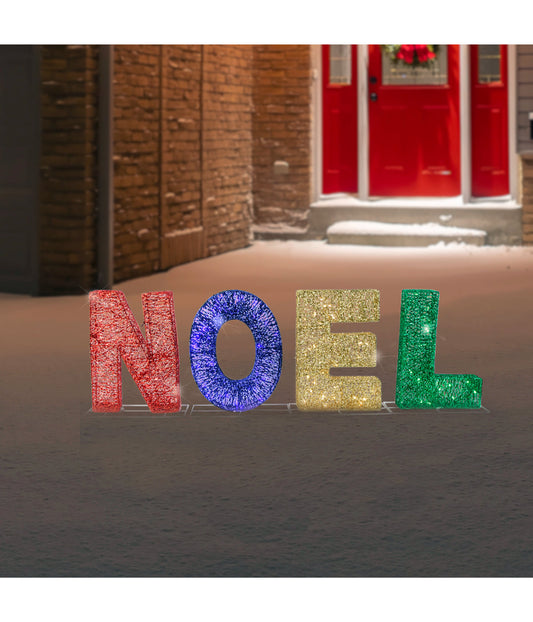 Noel Multi-Color LED Lighted Outdoor Christmas Decoration, 46"