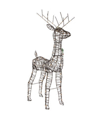 Rattan Deer LED Lighted Outdoor Christmas Decoration 45.4"