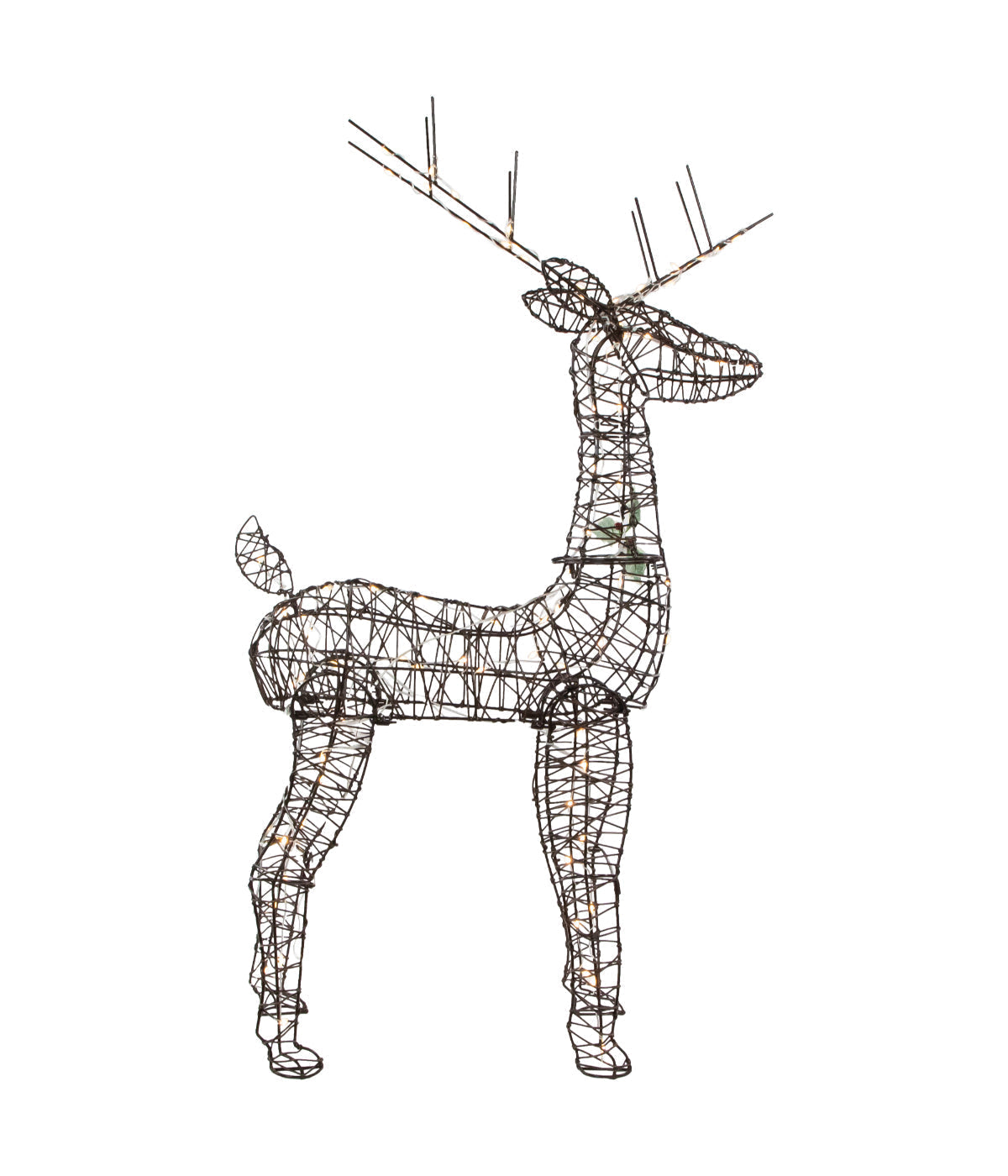  Rattan Deer LED Lighted Outdoor Christmas Decoration 45.4