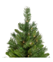 Chatham Pine Artificial Christmas Tree with Pre-Lit Clear Lights, 6.5'