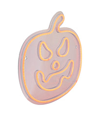 Lighted Neon Style Jack-O-Lantern Halloween Window Silhouette