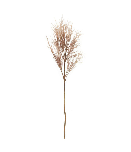 Flocked Fountain Grass Artificial Fall Harvest Spray Beige