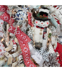 Red & White Christmas Stocking Glass Ornament, 5"