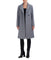 Asymmetrical Wool Blend Coat Light Grey