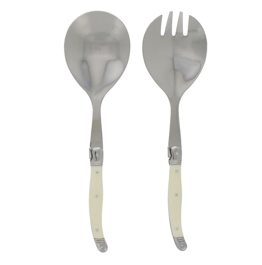 2 Piece Laguiole Faux Ivory Salad Servers