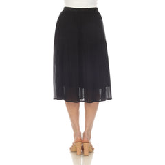 Women's Chiffon Pleated Midi Skirt