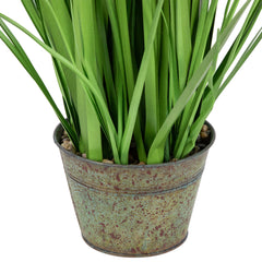 36" Potted Green Artificial Onion Grass Plant