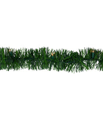 Pre-Lit Pine Two-tone Artificial Christmas Garland with Clear Lights, 18'