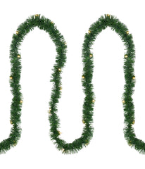 Pre-Lit LED Pine Artificial Christmas Garland - Warm White Lights, 18'