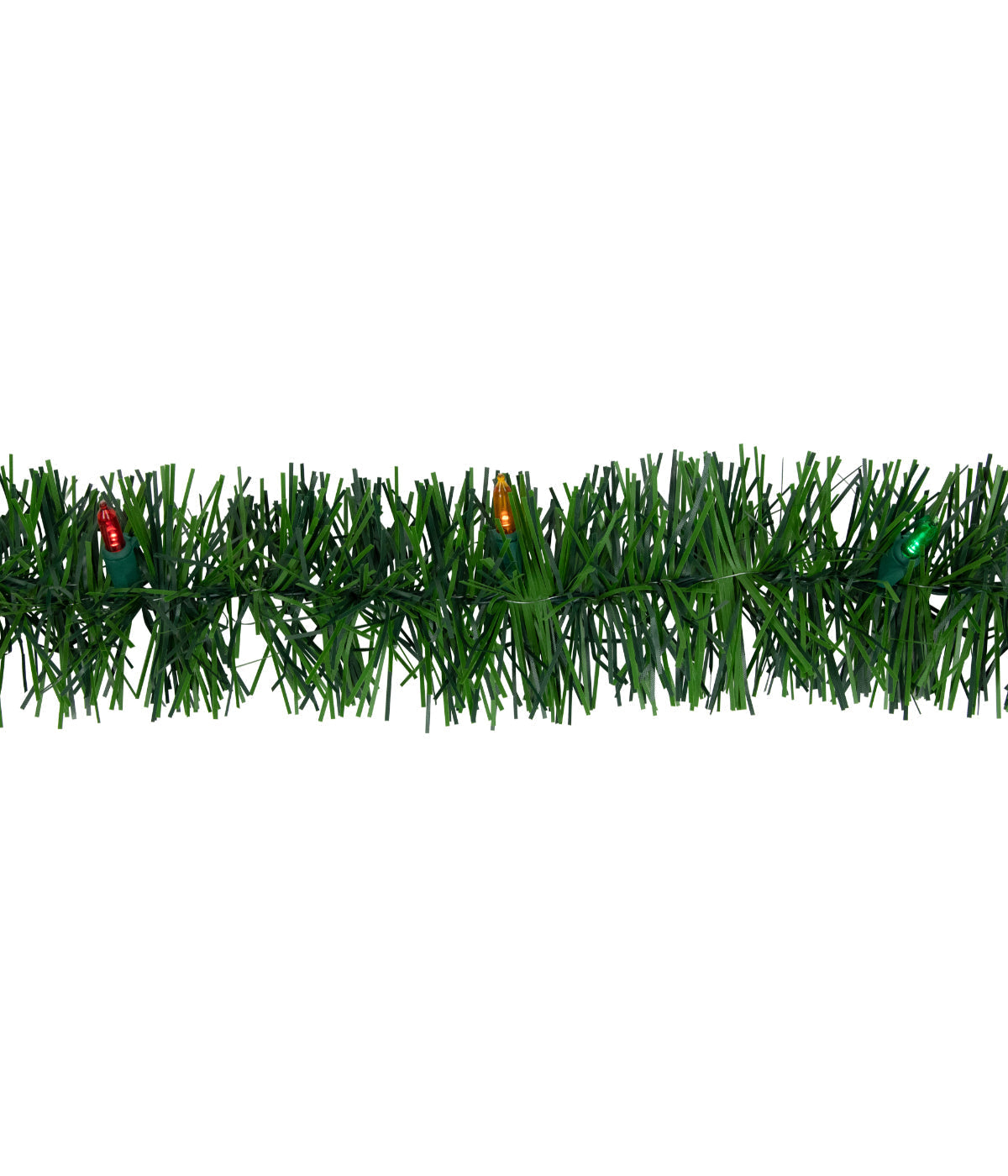  Pre-Lit LED Pine Artificial Christmas Garland Multicolor Lights, 18' - Green - Bonton