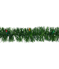 Pre-Lit LED Pine Artificial Christmas Garland Multicolor Lights, 18'